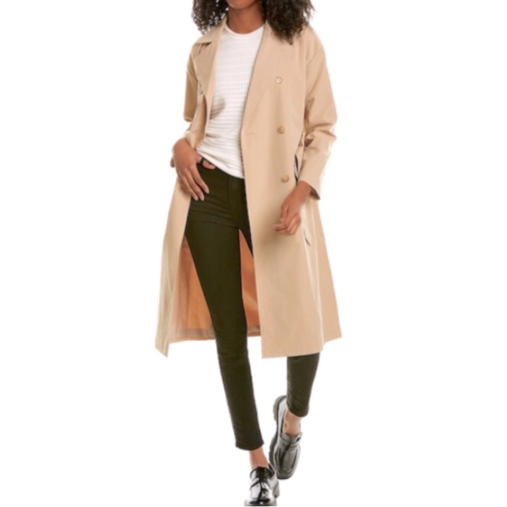 PASCALE LA MODE Coat Small Trench Double Breast Belted